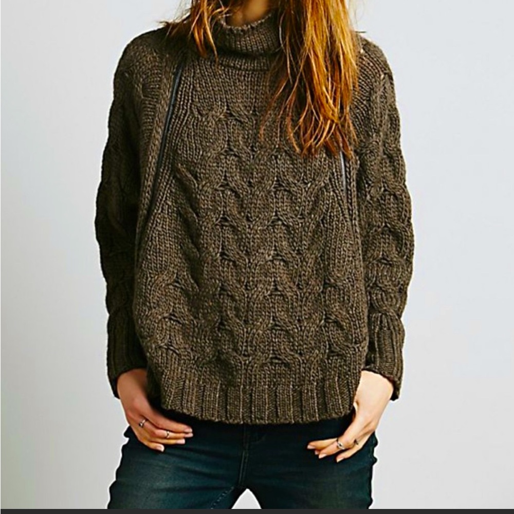 🍁Free People Mockneck Cardigan ✨Host Pick!✨